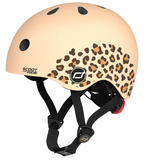 Шолом захисний Scoot and Ride з ліхтариком, р.XXS/XS, леопардовий (SR-181206-LEOPARD) - Pampik