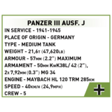 Конструктор Cobi Вторая Мировая Война Танк Panzer III, 292 детали (COBI-2712) - Pampik - 7