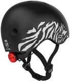 Шолом захисний дитячий Scoot and Ride з ліхтариком, розмір XXS/XS (45-51 см), зебра (SR-181206-ZEBRA) - Pampik