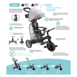 Велосипед дитячий Globber Explorer Trike 4в1 Deluxe Play, чорно-сірий (636-120) - Pampik - 18