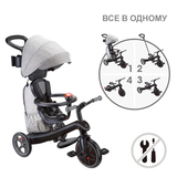 Велосипед дитячий Globber Explorer Trike 4в1 Deluxe Play, чорно-сірий (636-120) - Pampik - 3