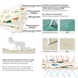 Дитячий складний килимок Poppet Весела вулиця та Диво-цифри двосторонній, 150х180x1 см (PP035-150) - Pampik - 7