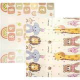 Дитячий складний килимок Poppet Звірята-близнята та Класики двосторонній, 200x180x1 см (PP034-200) - Pampik