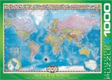 Пазл EuroGraphics Карта Світу, 1000 елементів (6000-0557) - Pampik - 2