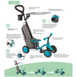 Беговел Globber Learning bike 3 в 1 Deluxe, пастельно-розовый (639-211) - Pampik - 4