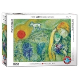 Пазл EuroGraphics Закохані в Сен-Поль-де-Вансе, Марк Шагал, 1000 елементів (6000-0848) - Pampik