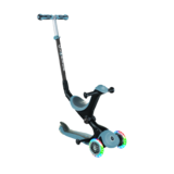 Самокат Globber Go Up Deluxe Lights 5 в 1, попелясто-блакитний (648-200) - Pampik