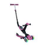 Самокат Globber Go Up Deluxe Lights 5 в 1, пастельно-рожевий (648-210) - Pampik