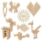 Дерев'яний конструктор Igroteco Фантазія, 60 деталей (900057) - Pampik - 5