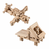 Деревянный конструктор Igroteco Домик с балконом, 136 деталей (900248) - Pampik - 3