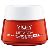 Антивіковий крем для корекції пігментних плям та зморшок Vichy Liftactiv В3 SPF50, 50 мл - Pampik