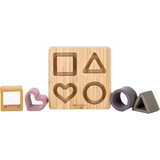 Силиконовый сортер на деревянном подносе FreeON, розовый (46217) - Pampik - 2