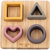 Силиконовый сортер на деревянном подносе FreeON, розовый (46217) - Pampik