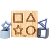 Силіконовий сортер на дерев'яному підносі FreeON, синій (46200) - Pampik - 3