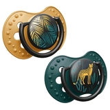 Пустушка силіконова Lovi Jungle Vibes Boy, динамічна, 0-3 міс, 2 шт., зелений з жовтим (22/901boy) - Pampik - 2