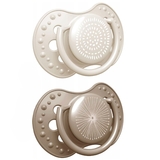 Пустушка силіконова Lovi Harmony Girl, динамічна, 6-18 міс, 2 шт., бежевий (22/907girl) - Pampik - 2