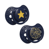Пустышка силиконовая Lovi Stardust, динамическая, 6-18 месяцев, 2 шт., синий (22/894_blue) - Pampik