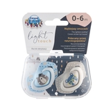 Силиконовая симметричная пустышка Canpol babies Bonjour Paris, 0-6 мес., 2 шт., голубой (22/647_blu) - Pampik