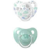 Пустышка силиконовая Suavinex Memories Истории малышей, 6-18 мес., 2 шт., бирюзовый (307154) - Pampik