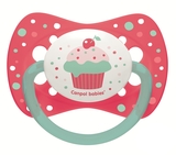 Силіконова симетрична пустушка Canpol Babies Cupcake, 0-6 міс., малиновий (23/282_pin) - Pampik