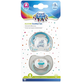 Силиконовая симметричная пустышка Canpol babies, 0-6 мес., 2 шт., серый (23/954_grey) - Pampik - 2