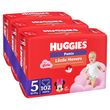 Набір підгузків-трусиків для дівчаток Huggies Little Movers Pants 5 (12-17 кг), 102 шт. - Pampik - 3
