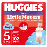 Підгузки-трусики для хлопчиків Huggies Little Movers Pants 5 (12-17 кг), 102 шт. - Pampik