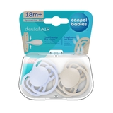 Силиконовая симметричная пустышка Canpol babies Dental Air, 18+ мес., 2 шт., голубой (23/227_blu) - Pampik