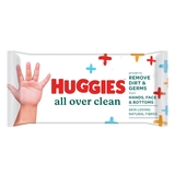Вологі серветки Huggies All Over Clean, 56 шт. - Pampik