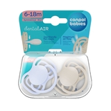 Силиконовая симметричная пустышка Canpol babies Dental Air, 6-18 мес., 2 шт., голубой (23/226_blu) - Pampik