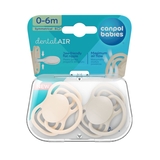 Силиконовая симметричная пустышка Canpol babies Dental Air, 0-6 мес., 2 шт., бежевый (23/228_cre) - Pampik