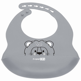 Силіконовий нагрудник FreeON Тварини Lion gray (49430) - Pampik
