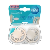 Силиконовая симметричная пустышка Canpol babies Dental Air, 6-18 мес., 2 шт., бежевый (23/229_cre) - Pampik