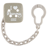 Ланцюжок для пустушки Canpol babies I Love Mummy, сірий (2/434_grey) - Pampik