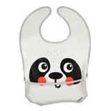 Слинявчик Canpol babies Hello Little Панда, пластмасовий, з кишенькою (9/232_whi) - Pampik - 2