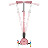 Самокат Globber Primo Foldable Plus Lights, колеса з підсвічуванням, пастельно-рожевий (439-210) - Pampik - 5