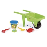 Візок для піску Wader Happy Summer Гігант з набором іграшок, зелений (74811) - Pampik