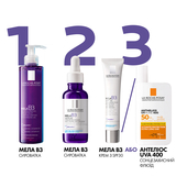 Очищающий гель-микропилинг La Roche-Posay Мела В3, способствующий выравниванию тона и приданию сияния коже, 200 мл - Pampik - 5