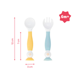 Гнучкі ложка та виделка для навчання Badabulle (B005416) - Pampik - 2