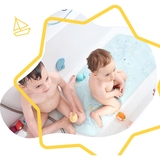 Килимок для ванни Badabulle XXL з індикатором температури, синій (B023014) - Pampik - 6