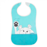 Слюнявчик Badabulle Ведмедик, блакитний (B007020) - Pampik