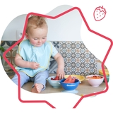 Уцінка. Набір тарілок Badabulle глибоких, 5 шт. + 3 ложки (B005107) - Pampik - 6