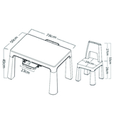 Комплект меблів (стіл + 2 стільці) FreeON NEO White-Grey, білий з сірим (46620) - Pampik - 4