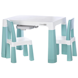 Комплект меблів (стіл + 2 стільці) FreeON NEO White-Mint, білий з м'ятним (46637) - Pampik