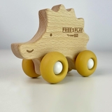 Деревянная игрушка FreeON Ежик на силиконовых колесах (46262) - Pampik - 3