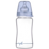 Бутылочка для кормления Lovi Diamond Glass Baby Shower boy, стеклянная, 250 мл, голубой (74/204boy) - Pampik