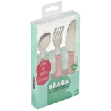 Набір столових приборів Beaba Babycook, 3 предмета, рожевий (913462) - Pampik - 4