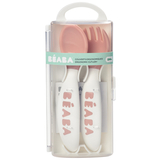 Набір ергономічних столових приборів Beaba Babycook, ложка і виделка, персиковий (913400) - Pampik - 2