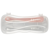 Набір силіконових ложок Beaba, 2 шт., рожевий, сірий (913469) - Pampik - 3