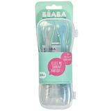 Набір силіконових ложок Beaba, 2 шт., блакитний, сірий (913468) - Pampik - 4